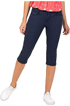 Timezone Damen Shorts - Damen Slim Salometz 3/4 Shorts, Blau (total Eclipse 3393), W29(Herstellergröße:29)