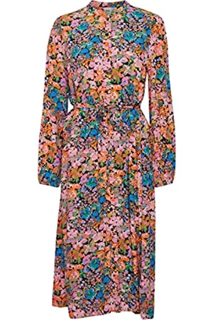 Ichi Damen Freizeitkleider - IHDUNALA DR - Dress - 20116735, Größe:44, Farbe:Pink Multi Flower (201341)