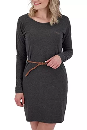 alife kickin Damen Sommerkleider - ALIFE and Kickin EllinAK A Longsleeve Dress Damen Sommerkleid, Kleid