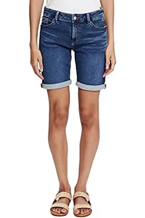 ESPRIT Damen Shorts - Jeans-Shorts aus Bio-Baumwoll-Mix