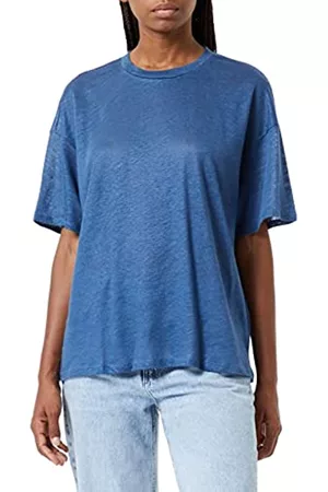 Benetton Damen T-Shirts - Damen T 3S1MD101G Kurzarm Shirt, Blu 217, S