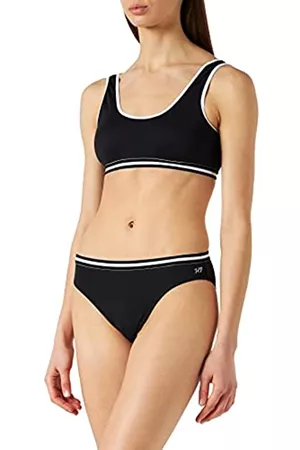 Haute Pression Damen Bikinis - Damen R3011 Bikini-Set, Noir/Blanc, 46