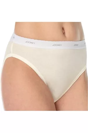 Jockey Damen Slips - Women's Underwear Classic French Cut - 3 Pack, White, 7