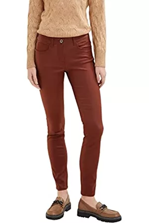 TOM TAILOR Damen Skinny Jeans - Damen 1034537 Alexa Skinny Jeans Coated, 18607 - Spicy Chocolate, 42W / 32L