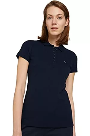 TOM TAILOR Damen Poloshirts - Damen Basic Piqué Poloshirt 1032094, 10668 - Sky Captain Blue, 3XL