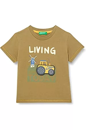 Benetton Jungen T-Shirts - Jungen T 3096G100S Kurzarm Shirt, Verde 0J5, 90