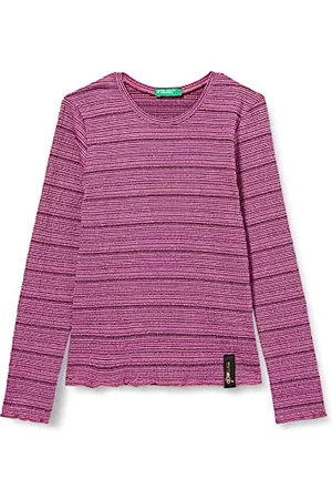 Benetton Mädchen Longsleeves - Mädchen M/L 3HDTC106U Langarm-T-Shirt, Violett 902, 130