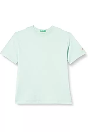 Benetton Jungen Shirts - Jungen 3mm5c103w T-Shirt, Jadegrün 34p, 130 cm