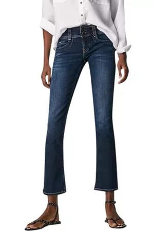 Pepe Jeans Damen Cropped Jeans - Damen Gen Jeans, 000denim, 33W / 32L EU