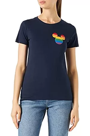 Disney Damen Shirts - Damen WODMICKTS134 T-Shirt, Denim, Small