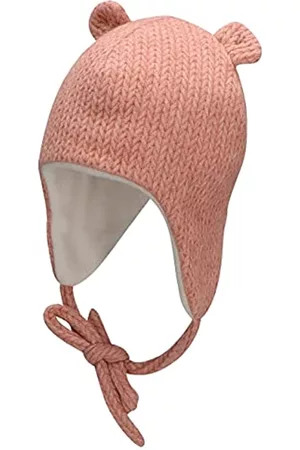 Sterntaler Baby Caps - Baby Mädchen Mütze Baby Inka Ohren Mütze - Mütze Baby, Kappe Kinder - aus Viskose mit Öhrchen und Bindeband - rosa, 39