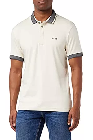 HUGO BOSS Herren Shirts - Men's Paule 1 Jersey, Open White, L