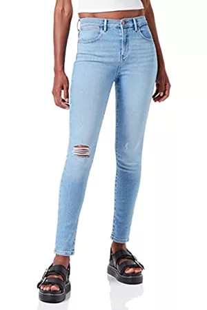 Wrangler Damen High Waisted Jeans - Damen HIGH Rise Skinny Jeans, Beach Baby, 27W / 32L