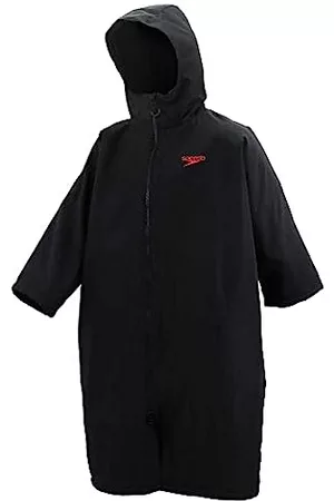Speedo Bademäntel ohne Kapuze - Unisex Thermal Dry Change Robe Bademantel, schwarz/lavarot, S