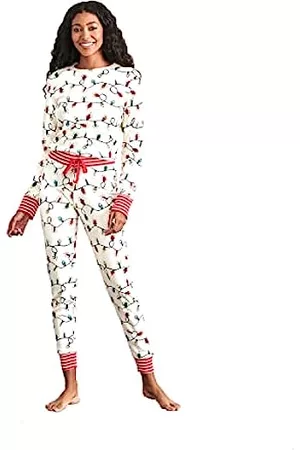 Hatley Schlafanzüge - Unisex Holiday Lights Candy Stripes and Pines Family Pyjamas Pyjamaset, Glow-In-The-Dark-Weihnachtslichter-Damen-Pyjama-Set, Xs Regular