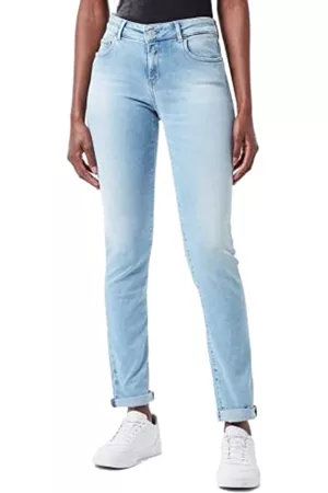 Replay Damen Cropped Jeans - Damen Faaby Jeans, 10 Blue Denim, 33W / 32L