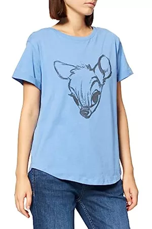 Disney Damen Shirts - Damen Bambi Face T-Shirt, Indigo, X-Large