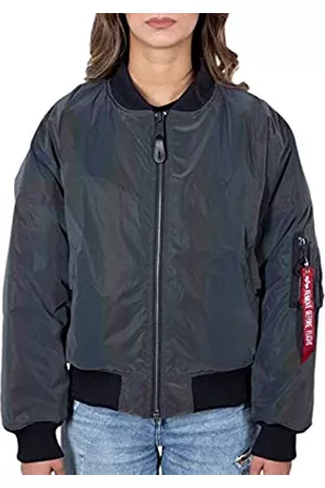 Alpha Industries Damen Reflektierende Jacken - Damen MA-1 OS Rainbow Reflective Wmn Baby Jacke, XL