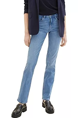 TOM TAILOR Damen Straight Jeans - Damen 1030589 Alexa Straight Jeans, 10151 - Light Stone Bright Blue Denim, 31W / 32L