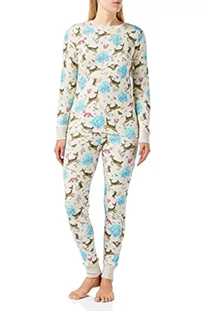 Hatley Damen Schlafanzüge - Damen Langärmliges Pyjama-Set Pyjamaset, Serene Forest, XL