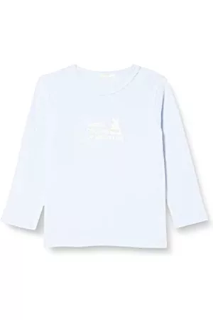 Benetton Baby Longsleeves - Baby-Jungen M/L 3I9WA100T Langarm-T-Shirt, Celeste 081, 68
