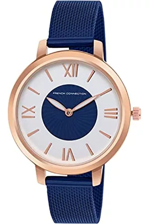 French Connection Analoge Armbanduhr für Damen, FCN00027C, blau