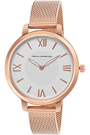 French Connection Damen Uhren - Analoge Armbanduhr für Damen, FCN00027B, rose gold