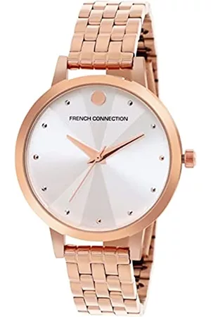 French Connection Damen Uhren - Analoge Armbanduhr für Damen, FCN00017B, rose gold