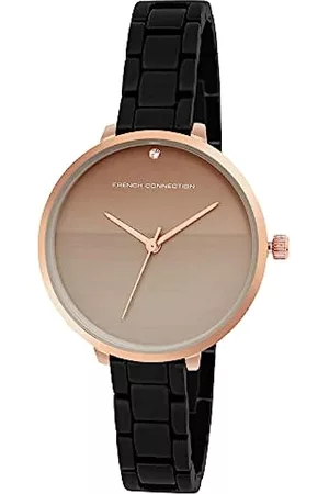 French Connection Damen Uhren - Analoge Armbanduhr für Damen, FCS001D, schwarz