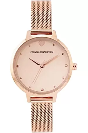 French Connection Damen Uhren - Analoge Armbanduhr für Damen, FCN00018A, rose gold