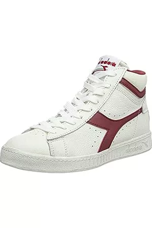 Diadora Unisex Game L High Waxed Hohe Sneaker, Weiß White Red Pepper, 44 EU