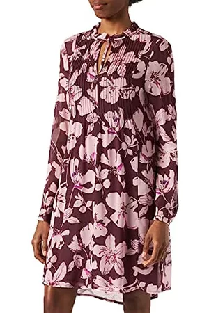 Daniel Hechter Damen Freizeitkleider - Damen Chiffon Dress Kleid, Rot (Beet Red 365), (Herstellergröße: 34)