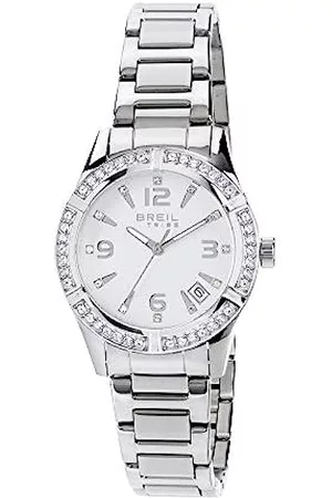 Breil Damen Damenuhr Kollektion C'est CHIC EW0270 - Damenuhr mit Kristallen - Uhrarmband aus poliertem Edelstahl - 32 mm