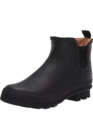 Chooka Damen Stiefeletten - Damen wasserdichte Plüschstiefelette Chelsea-Stiefel, Schwarz, 36.5 EU