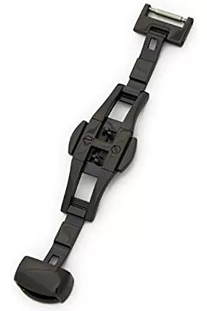 Cassis Damen Uhren - PBF D-Buckle Edelstahl Doppelfaltschließe Satin 10 mm mit Werkzeug, Schwarz, 10mm