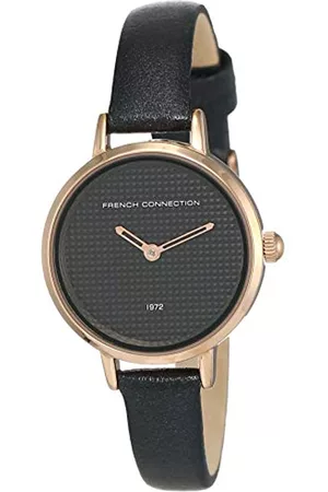 French Connection Damen Uhren mit Lederarmband - Damen Analog Quarz Uhr mit Leder Armband FC1319U