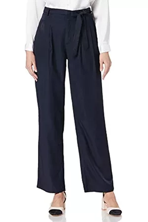 Mexx Damen Hosen & Jeans - Womens Straight Leg with Belt Pants, Dark Sapphire (Navy), M