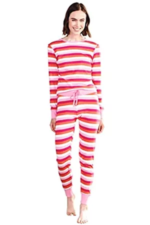 Hatley Damen Schlafanzüge - Damen Organic Pyjama Set Pyjamaset, Cotton Candy Streifen, 32