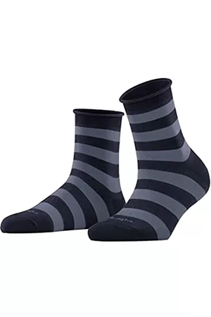 Burlington Damen Socken & Strümpfe - Damen Aberdeen Kurzstrümpfe Baumwolle Schwarz Blau viele weitere Farben verstärkte Damensocken mit Muster atmungsaktiv bunt mit Streifen Rollbündchen ONE-SIZE-FITS-ALL als Geschenk 1 Paar
