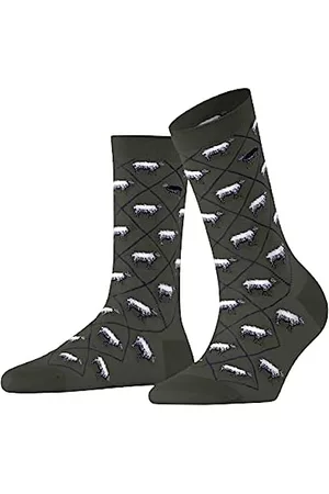 Burlington Damen Socken & Strümpfe - Damen Socken Be one-of-a-kind, Baumwolle, 1 Paar, Grün (Jungel 7825), 36-41