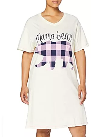 Hatley Damen Schlafanzüge - Damen Sleepshirt Nachthemd, Mama Bear Plaid, Einheitsgröße