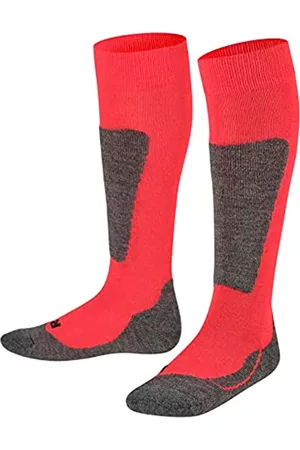 Falke Socken & Strümpfe - Unisex Kinder Skisocken Active Ski K KH Wolle Warm Dick 1 Paar, Rot (Fire 8150), 23-26