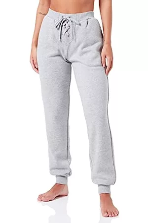 Emporio Armani Damen Strings - Underwear Women's Logo-String Iconic Terry Pants with Cuffs, Grey, XL