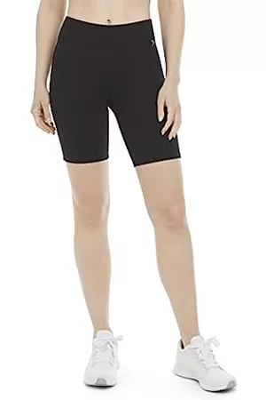 Juicy Couture Damen Kurze Hosen - Damen Essential Cotton Long Bike Yoga-Shorts, tiefschwarz, Klein