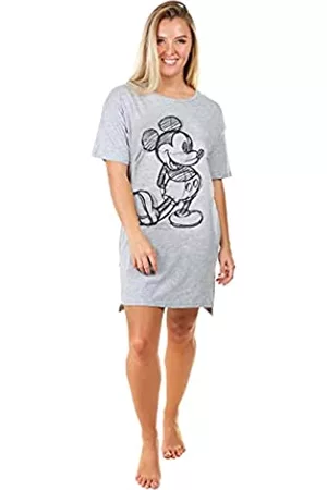 Disney Damen Nachthemden - Damen Mickey Sketch Sleep Tee Nachthemd, Grau (Grey Heather SPO), (Herstellergröße: Small)