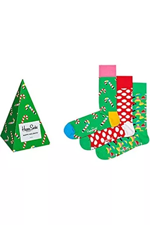 Happy Socks Damen Socken & Strümpfe - 3-Pack Holiday Tree Box, farbenfrohe und verspielte, Socken für Männer und Frauen (36-40)