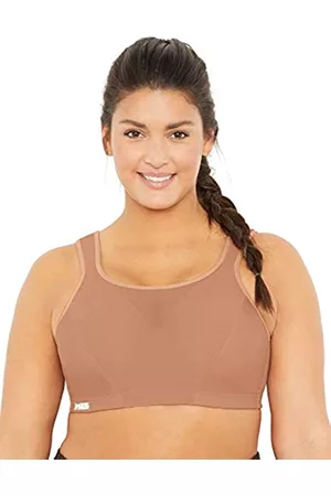 Glamorise Damen Sport BHs - Damen 9160 Sports Bra, Cappuccino, 110G EU