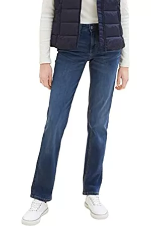 TOM TAILOR Damen Straight Jeans - Damen 1030589 Alexa Straight Jeans, 10281 - Mid Stone Wash Denim, 31W / 32L