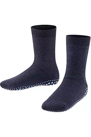 Falke Hausschuhe - Unisex Kinder Hausschuhe Catspads, Baumwolle Wolle, 1 Paar, Blau (Darkmarine 6170), 27-30