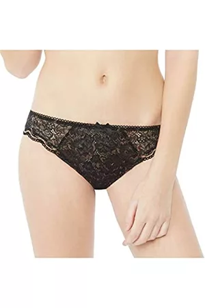Bestform Damen Slips - Damen Luccia Unterhose, Schwarz (Blkor Gld 034), 44 (Herstellergröße: 46)